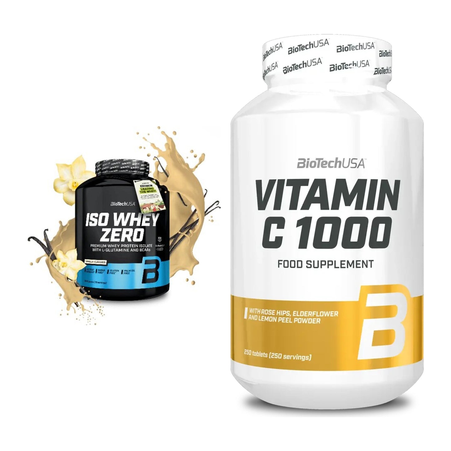 Basis-Set: BioTech Iso Whey Zero + BioTech Vitamin C 1000 250 Tabl. – alle enthaltenen Artikel