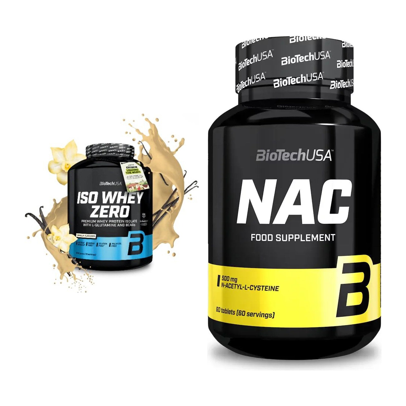 Basis-Set: BioTech Iso Whey Zero + BioTech NAC – alle enthaltenen Artikel
