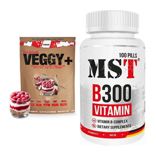Basis-Set: Sinob VEGGY + VEGAN PROTEIN + MST B300 B-Complex 100 Pills – alle enthaltenen Artikel