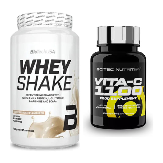 Basis-Set: BioTech Whey Shake + Scitec Vitamin C 1100 – alle enthaltenen Artikel