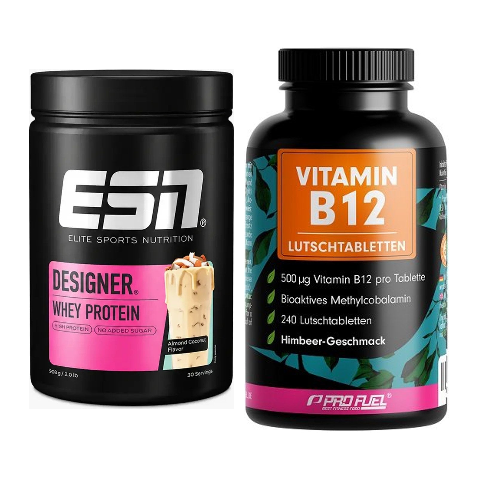 Basis-Set: ESN Designer Whey + ProFuel Vitamin B12 240 – alle enthaltenen Artikel