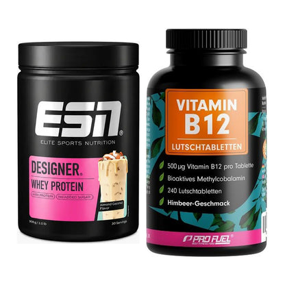 Basis-Set: ESN Designer Whey + ProFuel Vitamin B12 240 – alle enthaltenen Artikel