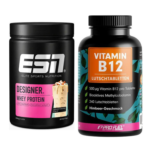 Basis-Set: ESN Designer Whey + ProFuel Vitamin B12 240 – alle enthaltenen Artikel