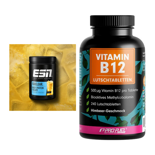 Basis-Set: ESN ISOCLEAR Whey Isolate + ProFuel Vitamin B12 240 – alle enthaltenen Artikel