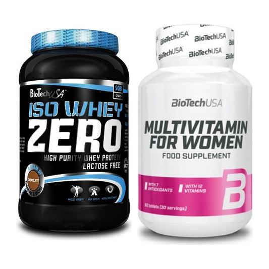 Basis-Set: BioTech Iso Whey Zero + BioTech Multivitamin für Frau 60 – alle enthaltenen Artikel