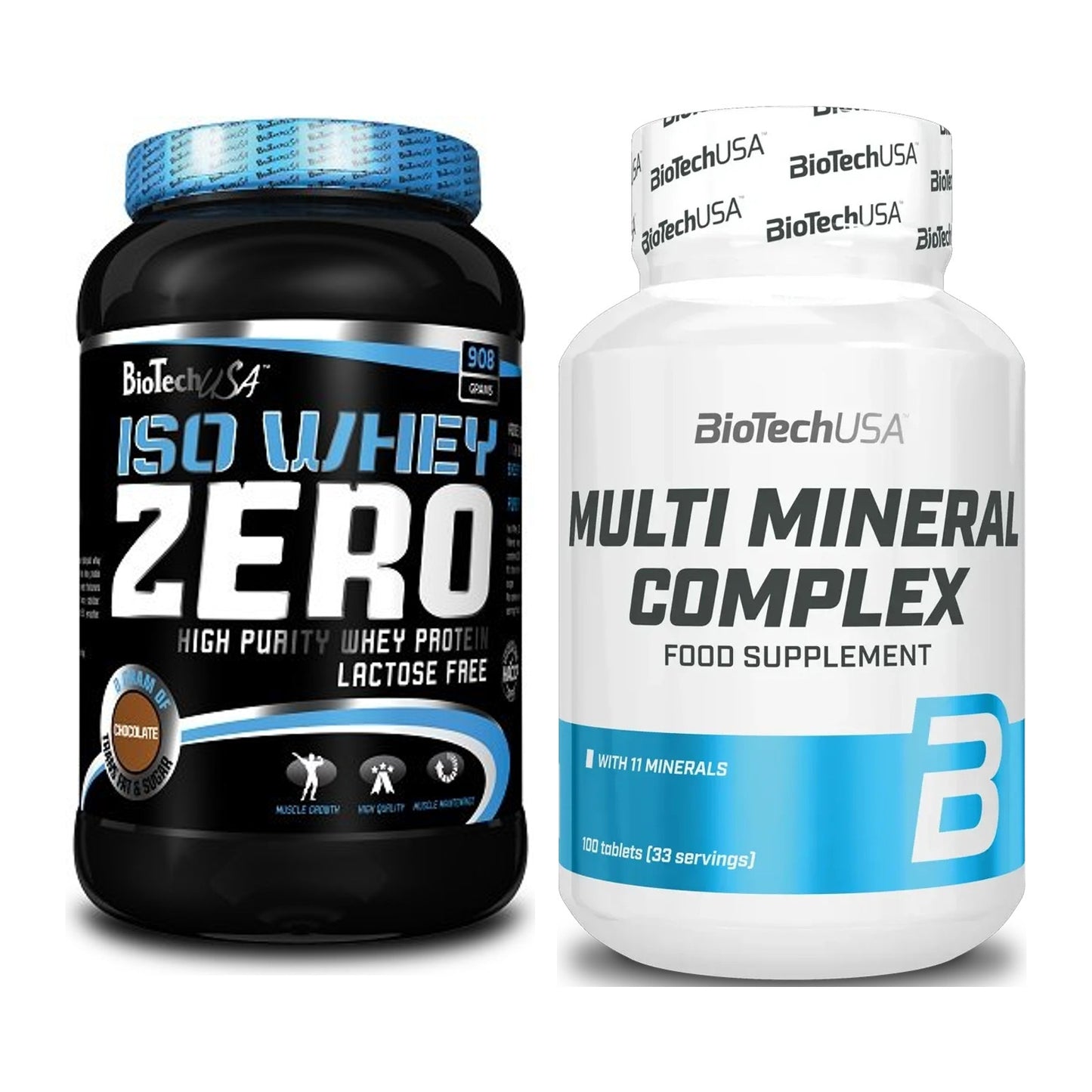 Basis-Set: BioTech Iso Whey Zero + BioTech Multi Mineral Complex 100 – alle enthaltenen Artikel