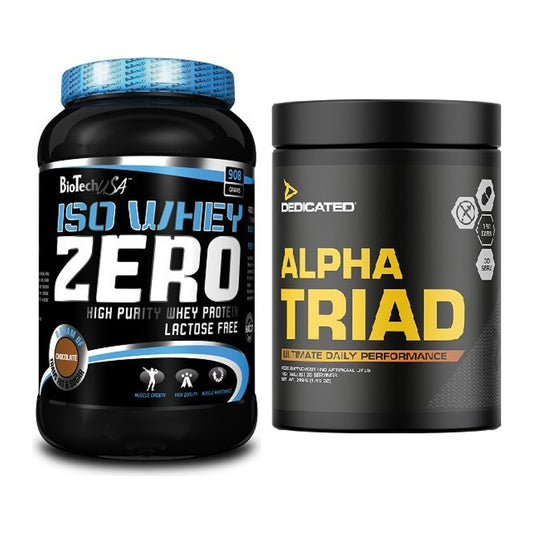 Basis-Set: BioTech Iso Whey Zero + Dedicated Alpha Triad 180 Tabl. – alle enthaltenen Artikel