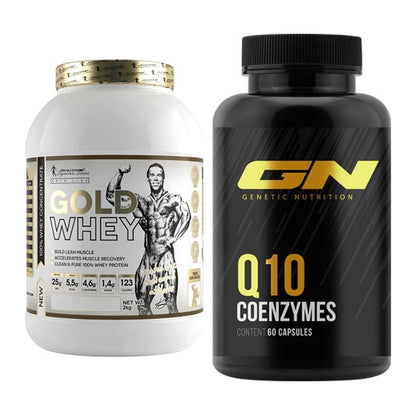 Basis-Set: Kevin Levrone Gold Whey + GN Q10 Health Line – alle enthaltenen Artikel