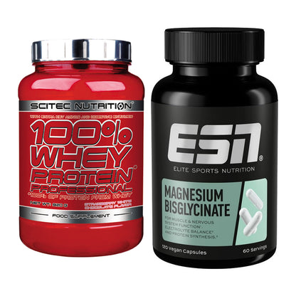 Basis-Set: Scitec 100% Whey Professional + ESN Magnesium Bisglycinat – alle enthaltenen Artikel