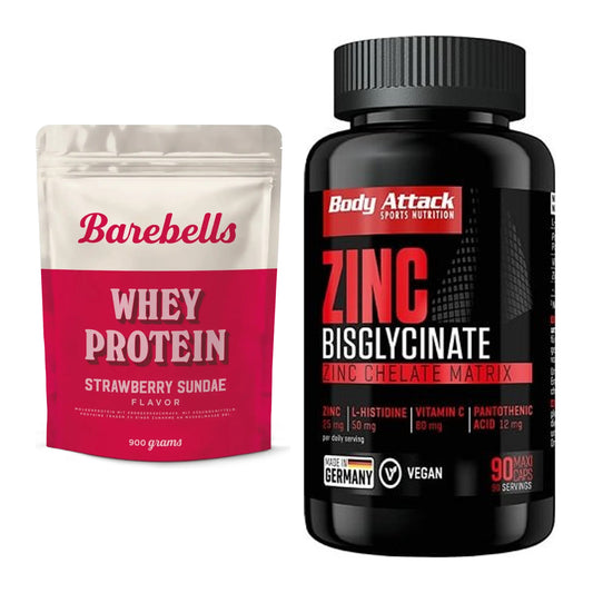 Basis-Set: Barebells Whey Protein + Body Attack Zink Bisglycinate – alle enthaltenen Artikel