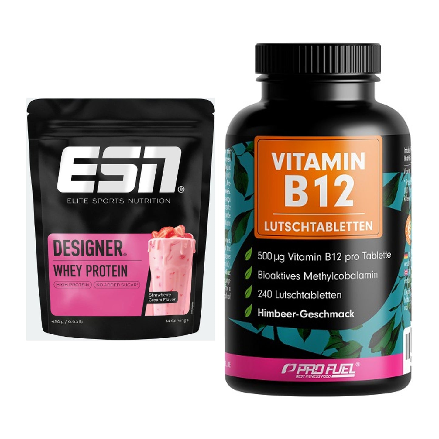 Basis-Set: ESN Designer Whey + ProFuel Vitamin B12 240 – alle enthaltenen Artikel