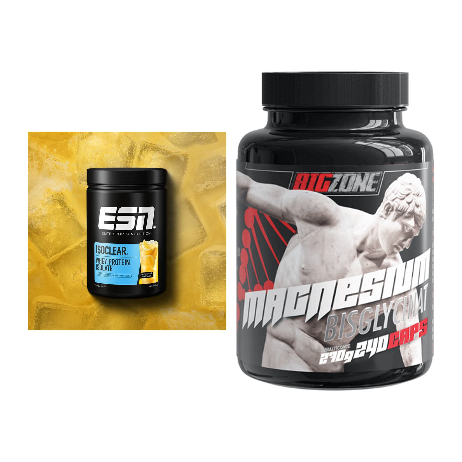 Basis-Set: ESN ISOCLEAR Whey Isolate + Big Zone Magnesium Bisglycinat – alle enthaltenen Artikel