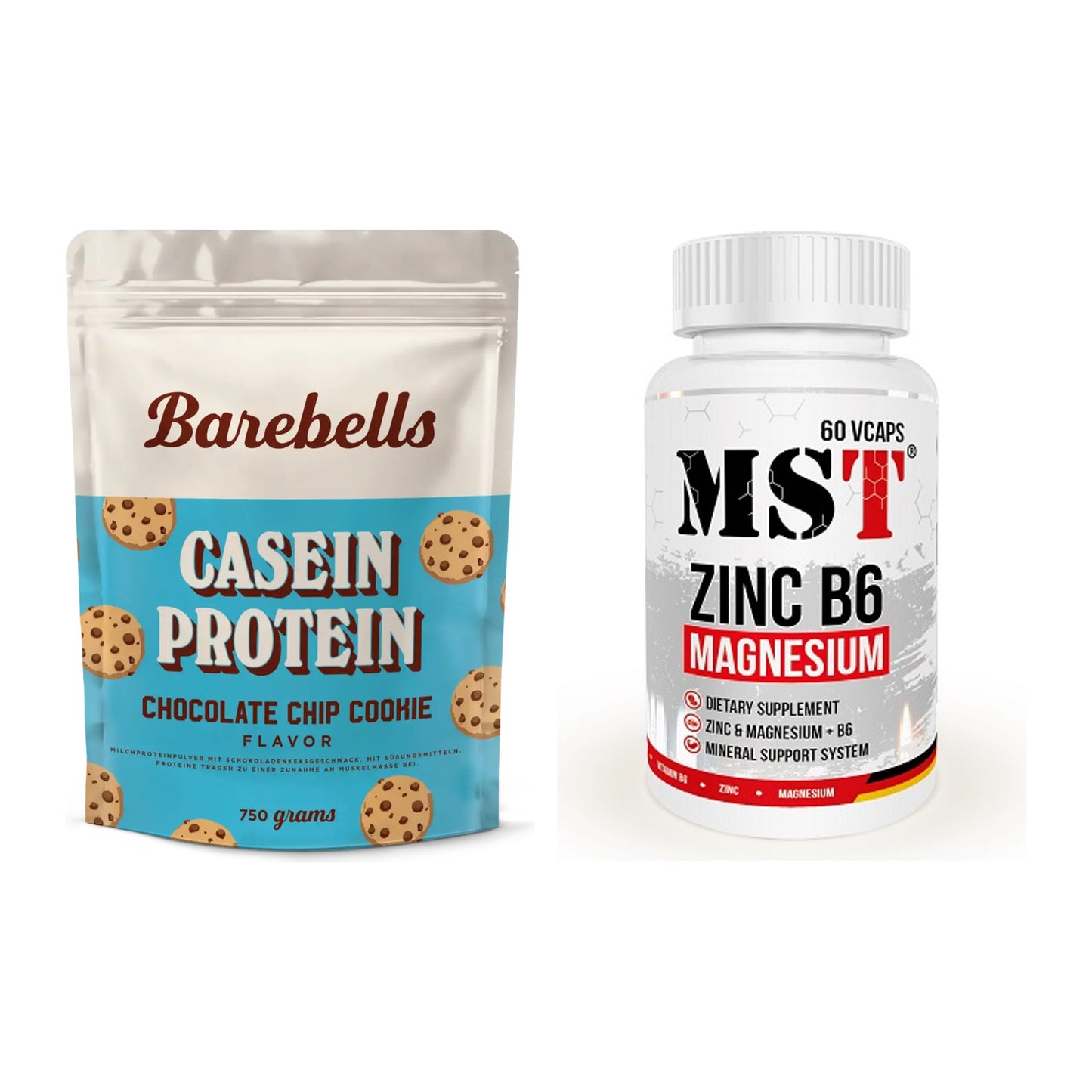 Basis-Set: Barebells Casein Protein + MST Zinc + Magnesium + B6 60 – alle enthaltenen Artikel