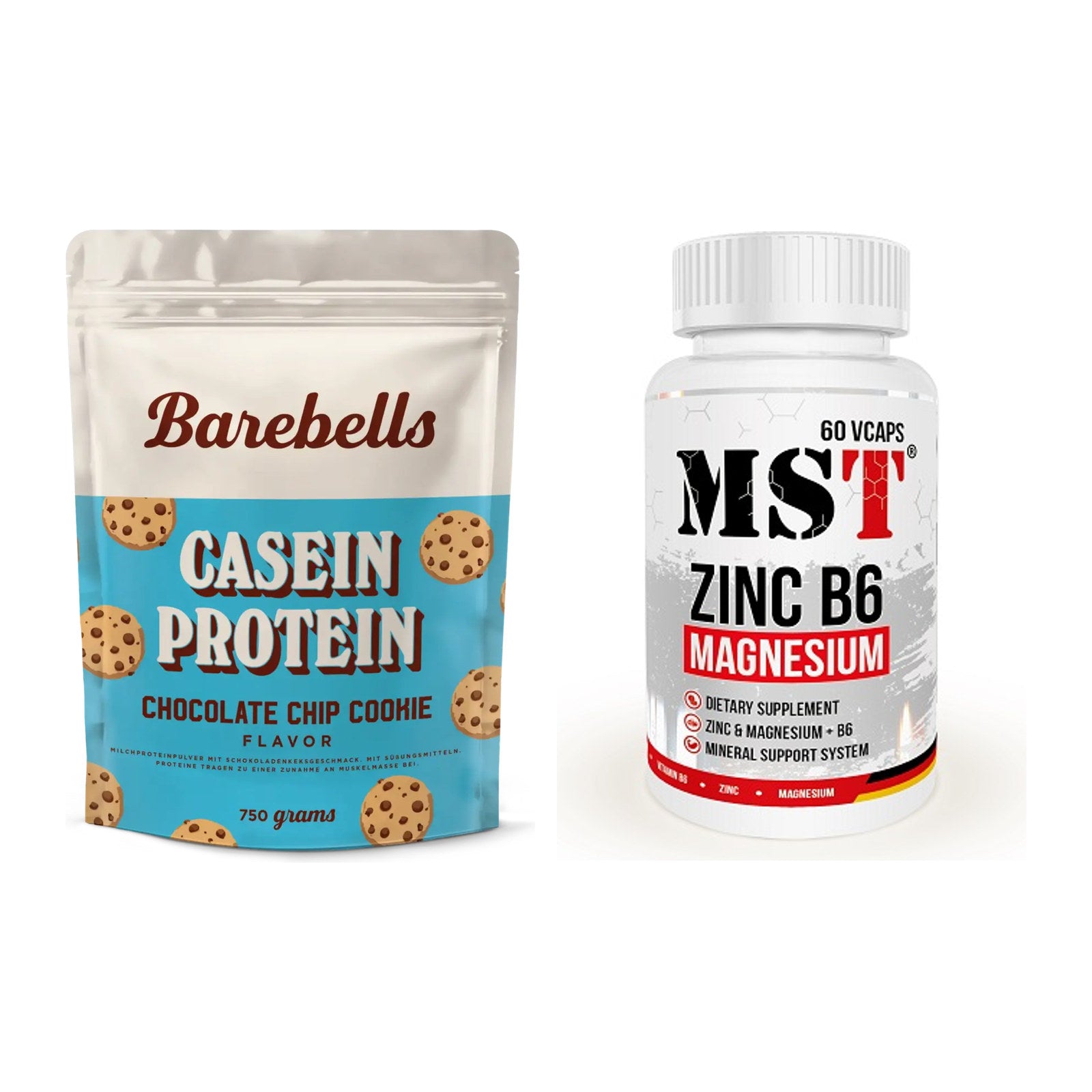 Basis-Set: Barebells Casein Protein + MST Zinc + Magnesium + B6 60 – alle enthaltenen Artikel
