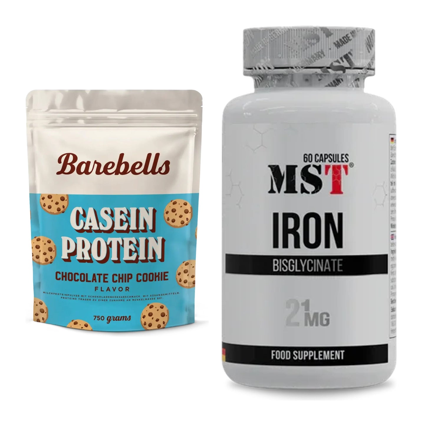Basis-Set: Barebells Casein Protein + MST Iron Bisglycinate – alle enthaltenen Artikel