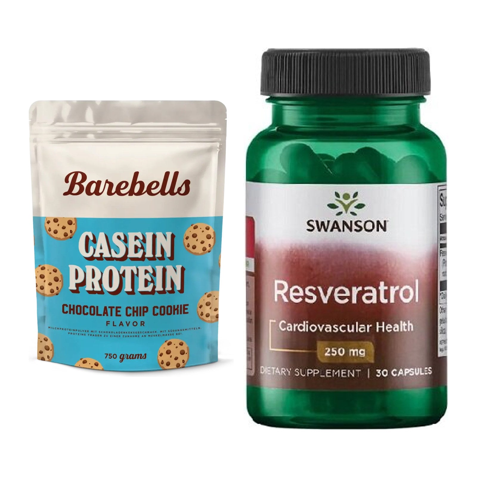 Basis-Set: Barebells Casein Protein + Swanson Resveratrol – alle enthaltenen Artikel