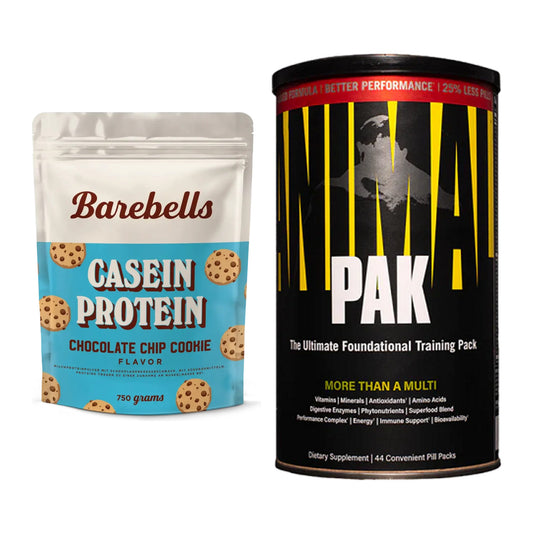 Basis-Set: Barebells Casein Protein + Universal Animal Pak 44 Serv. – alle enthaltenen Artikel
