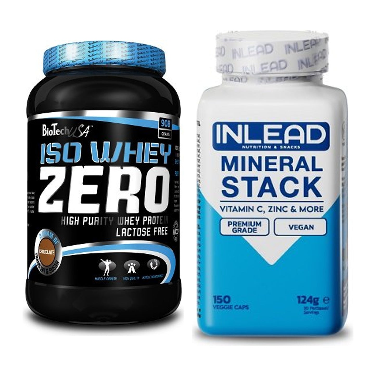 Basis-Set: BioTech Iso Whey Zero + INLEAD Mineral Stack – alle enthaltenen Artikel
