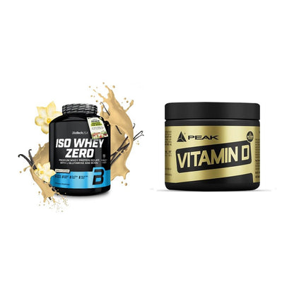 Basis-Set: BioTech Iso Whey Zero + Peak Vitamin D 180 Tabl. – alle enthaltenen Artikel