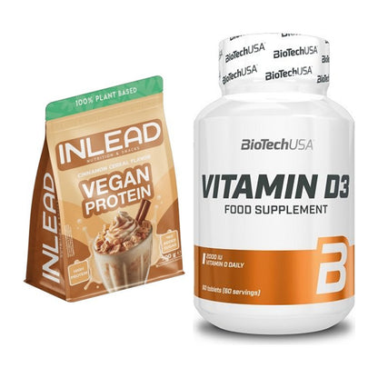 Basis-Set: INLEAD Vegan Protein + BioTech Vitamin D3 – alle enthaltenen Artikel