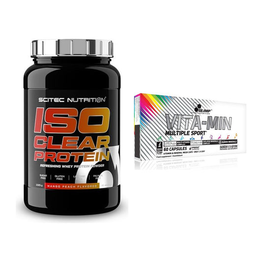 Basis-Set: Scitec IsoClear Protein + Olimp Vita-Min Multiple Sport – alle enthaltenen Artikel