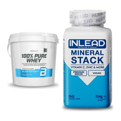 Basis-Set: BioTech 100% Pure Whey + INLEAD Mineral Stack – alle enthaltenen Artikel