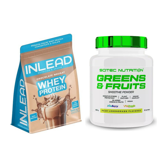 Basis-Set: INLEAD Whey Protein + Scitec Greens & Fruits – alle enthaltenen Artikel