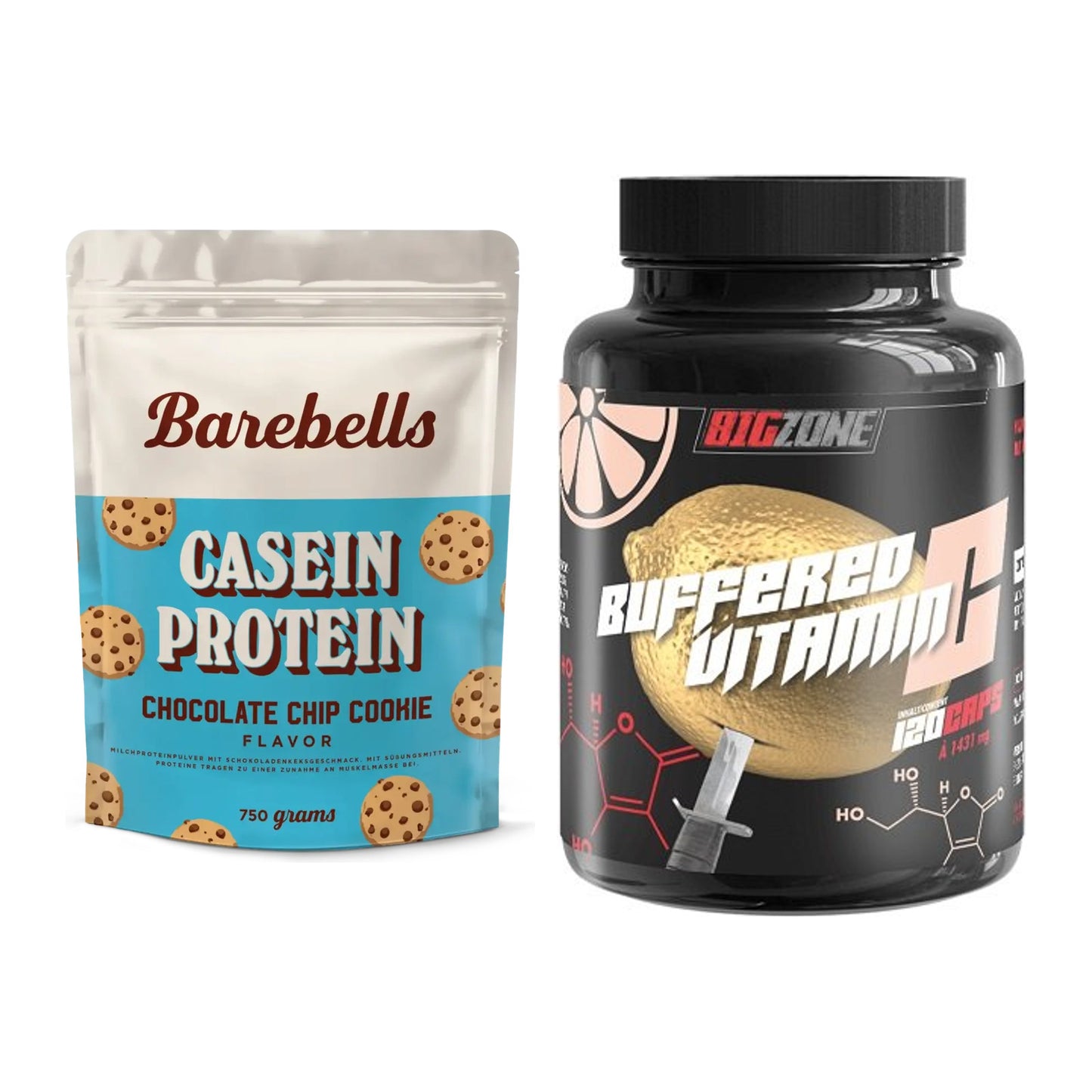Basis-Set: Barebells Casein Protein + Big Zone Buffered Vitamin C – alle enthaltenen Artikel