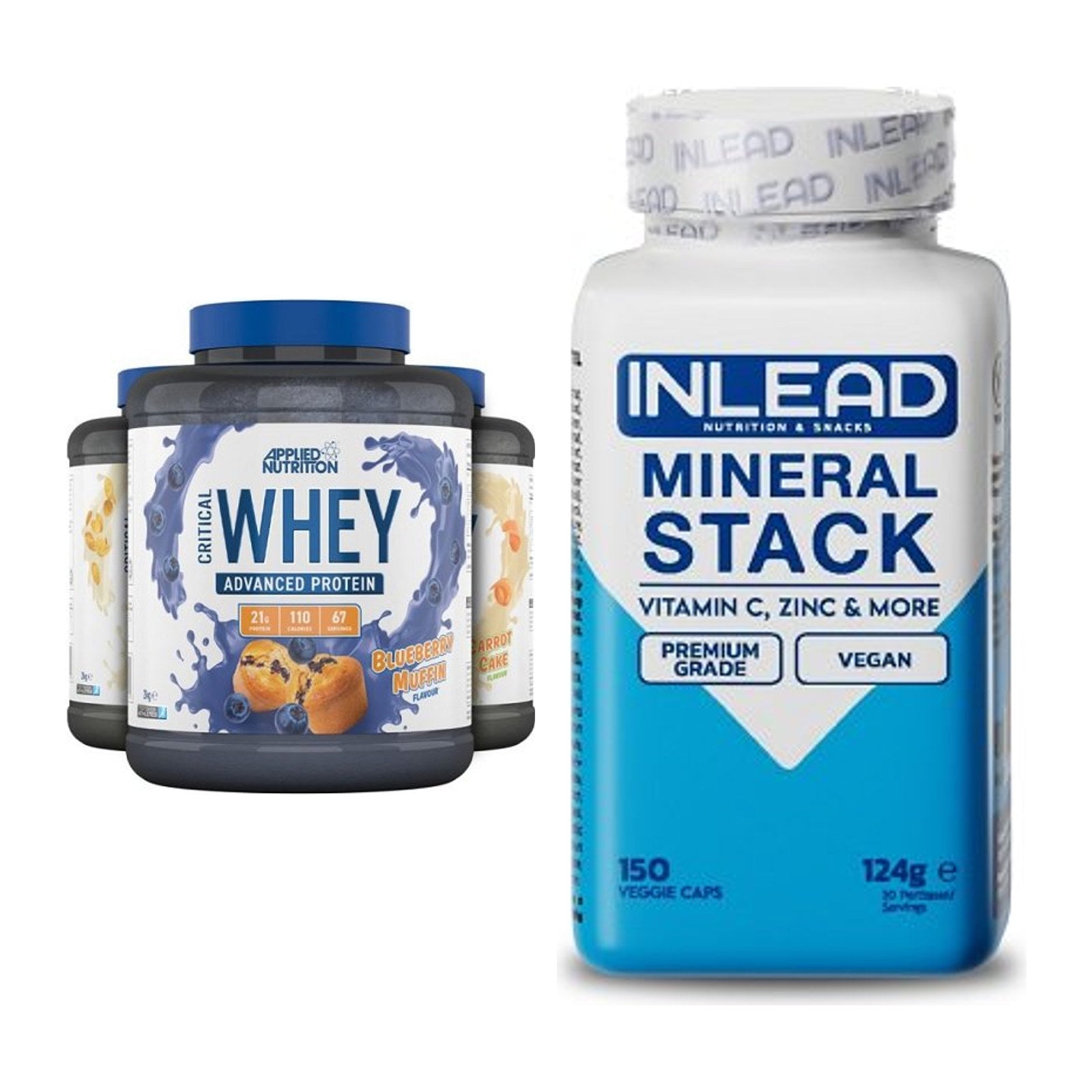 Basis-Set: Applied Nutrition Critical Whey + INLEAD Mineral Stack – alle enthaltenen Artikel