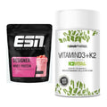 Basis-Set: ESN Designer Whey + Sinob Vitamin D3 + K2 – alle enthaltenen Artikel