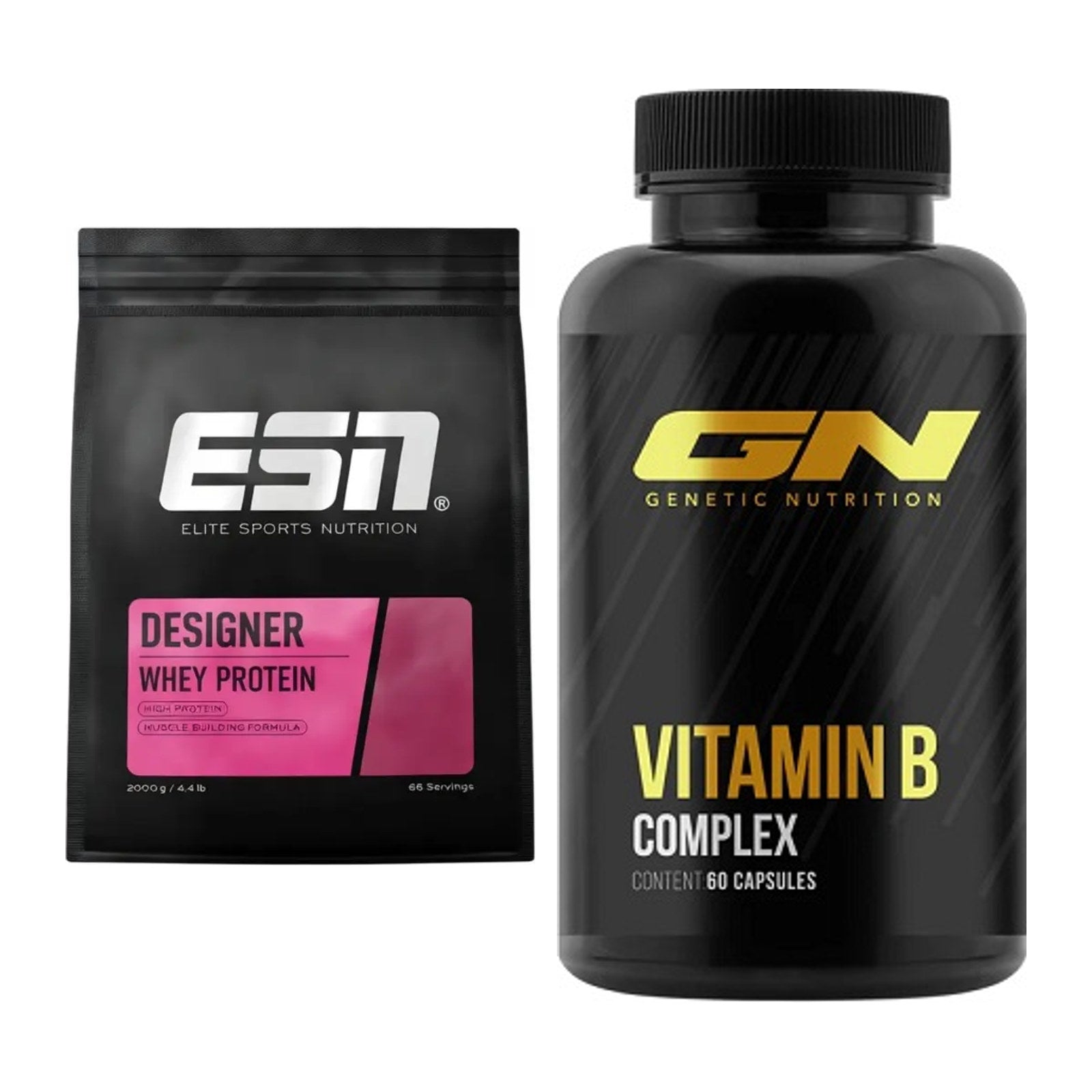 Basis-Set: ESN Designer Whey + GN Vitamin B-Complex – alle enthaltenen Artikel