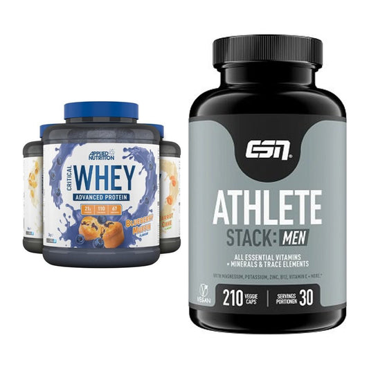 Basis-Set: Applied Nutrition Critical Whey + ESN Athlete Stack:MEN – alle enthaltenen Artikel
