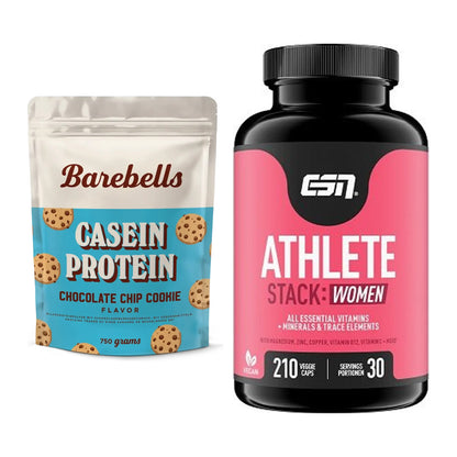 Basis-Set: Barebells Casein Protein + ESN Athlete Stack:WOMEN – alle enthaltenen Artikel