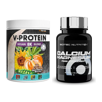 Basis-Set: ProFuel V-Protein Vegan 8K Blend + Scitec Calcium Magnesium – alle enthaltenen Artikel