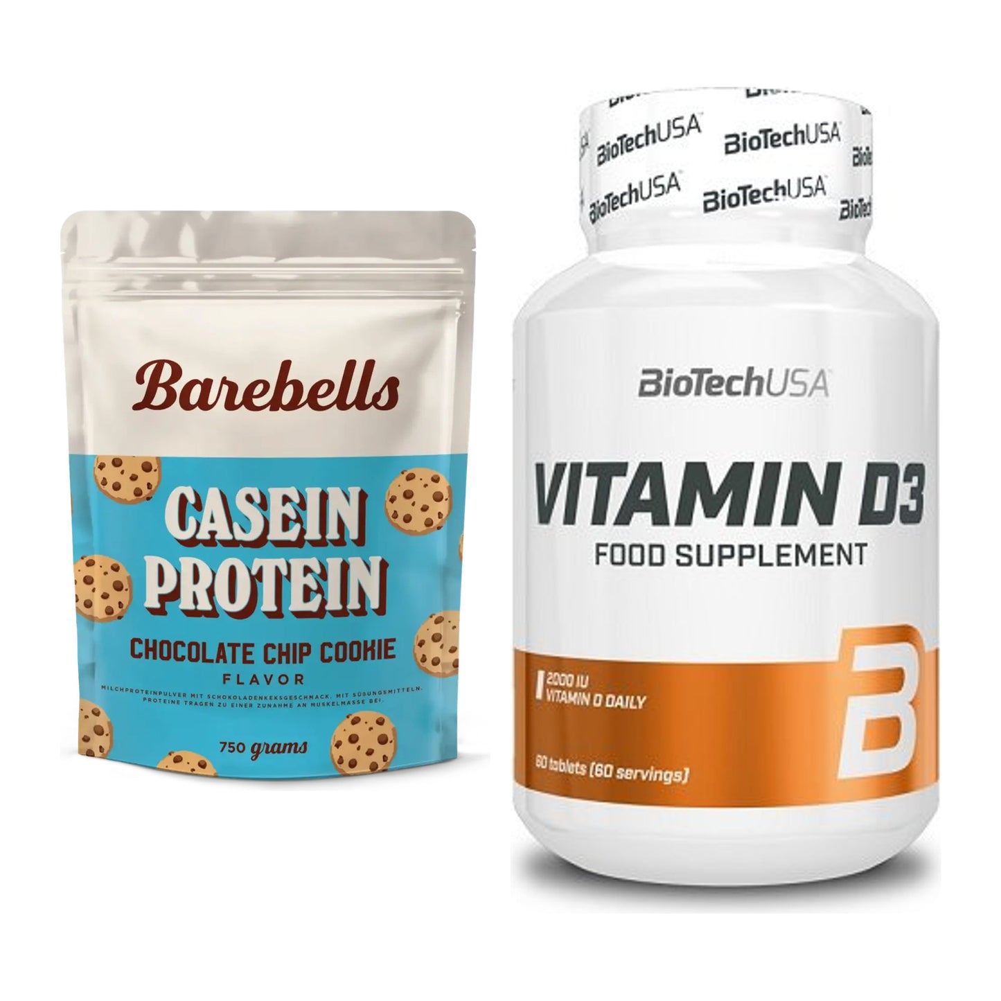 Basis-Set: Barebells Casein Protein + BioTech Vitamin D3 – alle enthaltenen Artikel