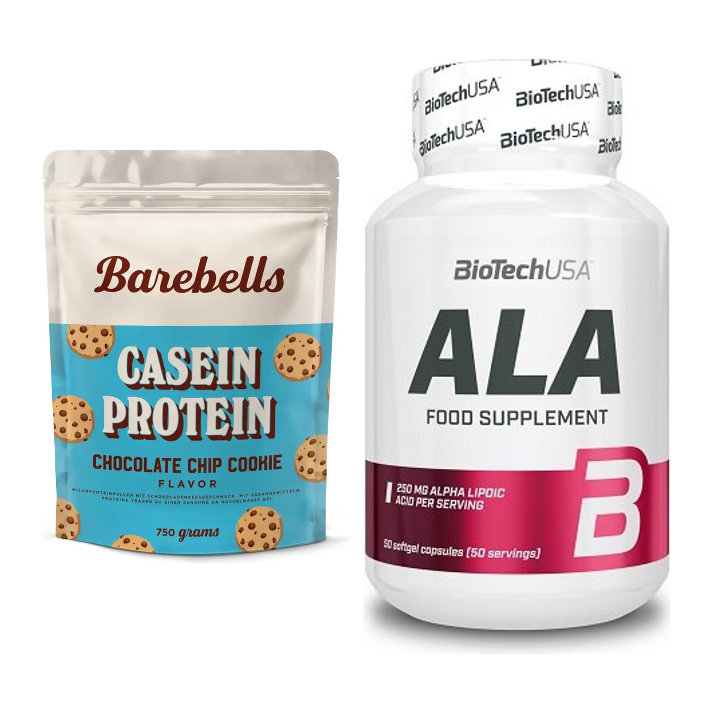 Basis-Set: Barebells Casein Protein + BioTech ALA alpha lipoic acid – alle enthaltenen Artikel