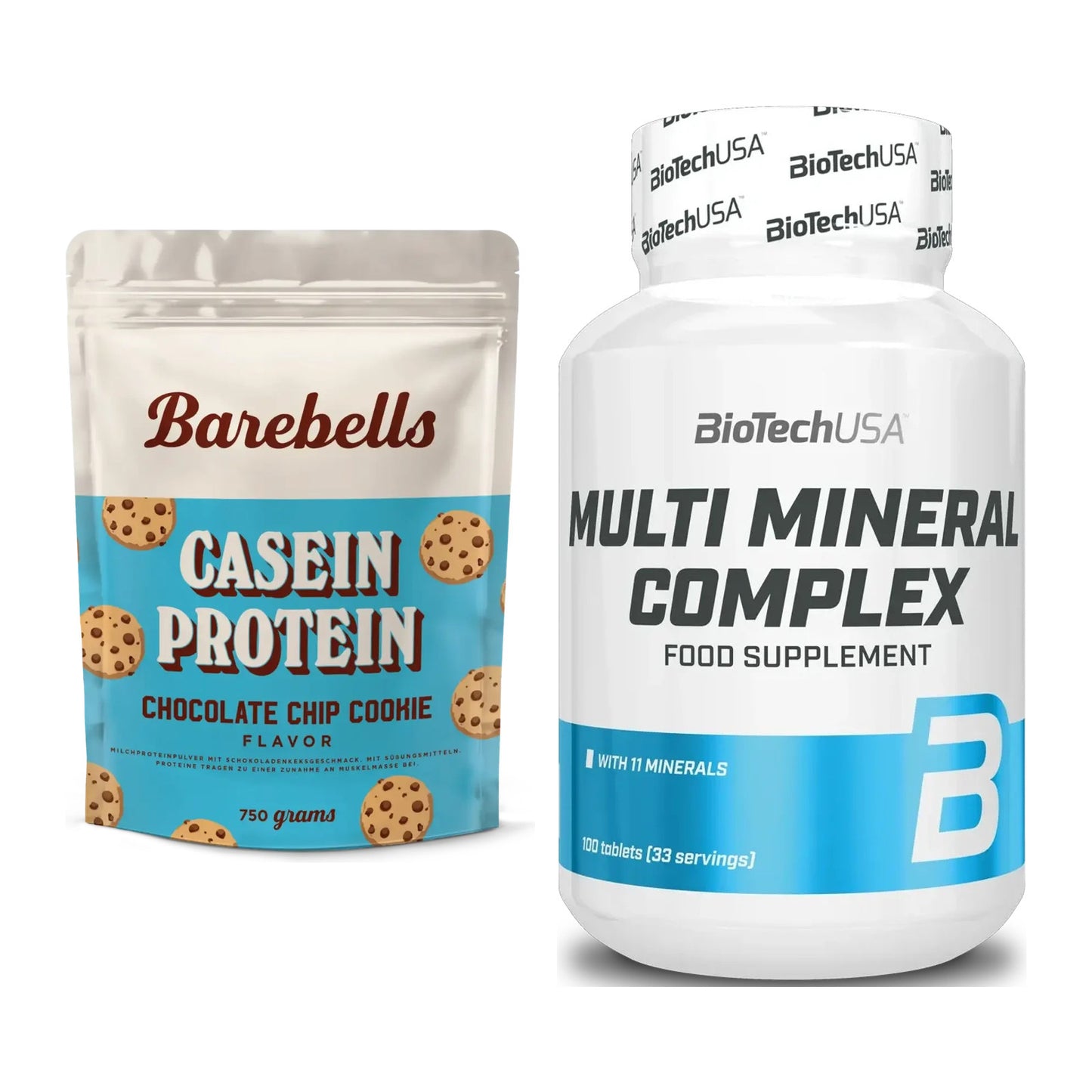 Basis-Set: Barebells Casein Protein + BioTech Multi Mineral – alle enthaltenen Artikel