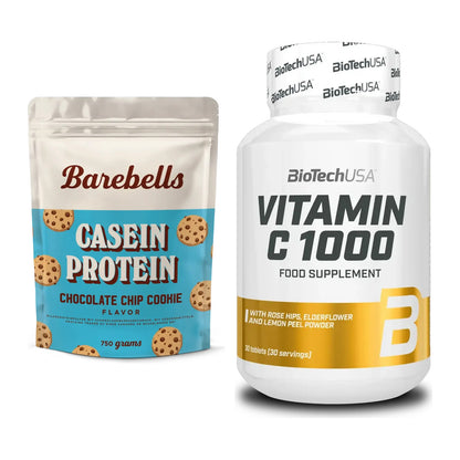 Basis-Set: Barebells Casein Protein + BioTech Vitamin C 1000 30 Tabl. – alle enthaltenen Artikel