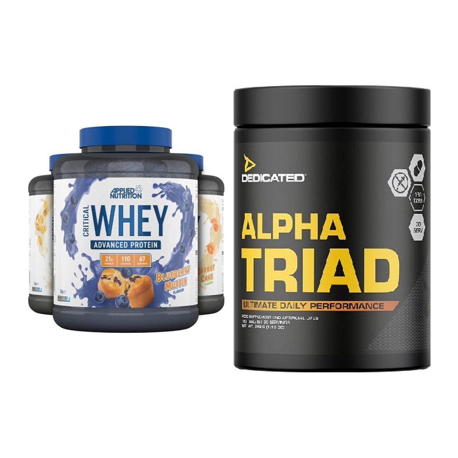 Basis-Set: Applied Nutrition Critical + Dedicated Alpha Triad 180 – alle enthaltenen Artikel