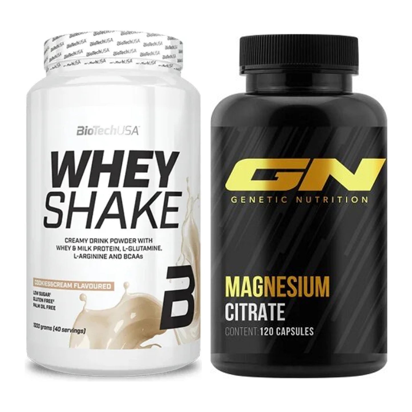 Basis-Set: BioTech Whey Shake + GN Magnesium Citrate – alle enthaltenen Artikel