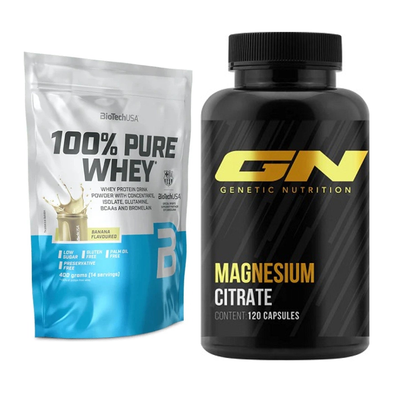 Basis-Set: BioTech 100% Pure Whey + GN Magnesium Citrate – alle enthaltenen Artikel