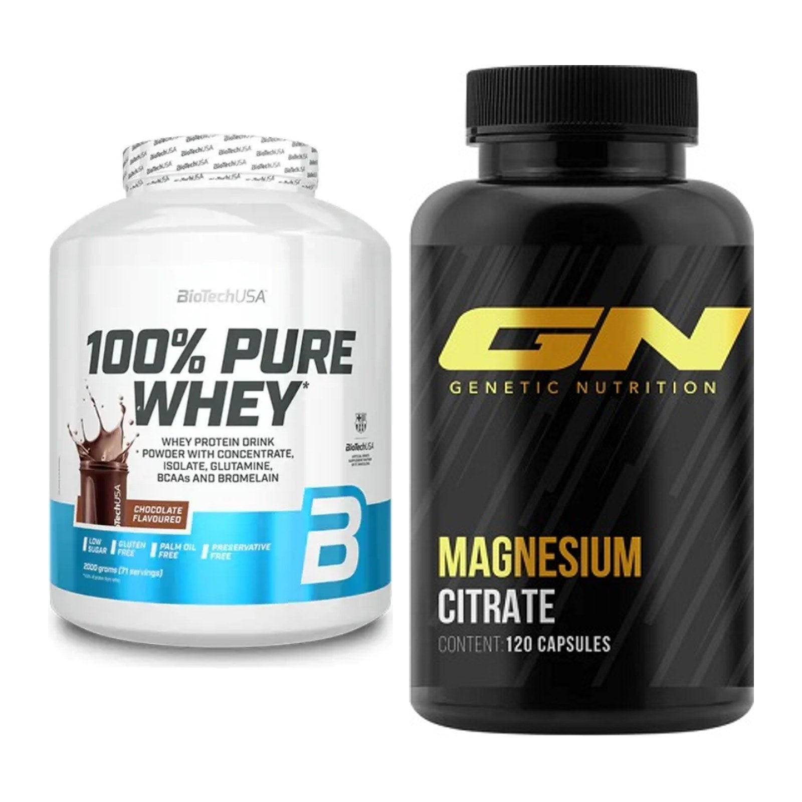 Basis-Set: BioTech 100% Pure Whey + GN Magnesium Citrate – alle enthaltenen Artikel