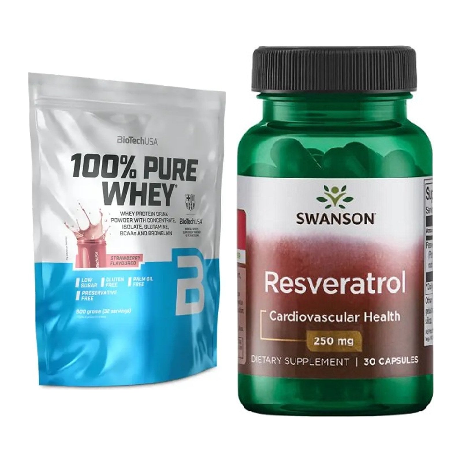 Basis-Set: BioTech 100% Pure Whey + Swanson Resveratrol – alle enthaltenen Artikel
