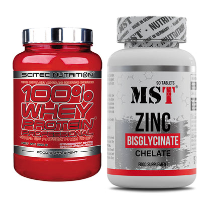 Basis-Set: Scitec 100% Whey + MST Zinc Chelate – alle enthaltenen Artikel