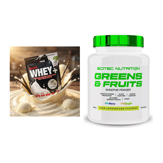 Basis-Set: Sinob Honest Whey+ + Scitec Greens & Fruits – alle enthaltenen Artikel