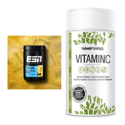 Basis-Set: ESN ISOCLEAR Whey Isolate + Sinob Vitamin C – alle enthaltenen Artikel