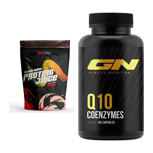 Basis-Set: Big Zone Clear Whey Protein Juice + GN Q10 Health Line – alle enthaltenen Artikel