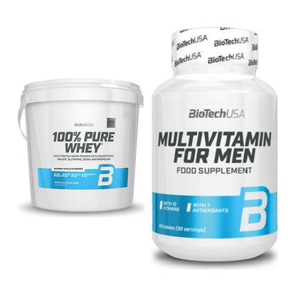 Basis-Set: BioTech 100% Pure Whey + BioTech Multivitamin for Men 60 – alle enthaltenen Artikel