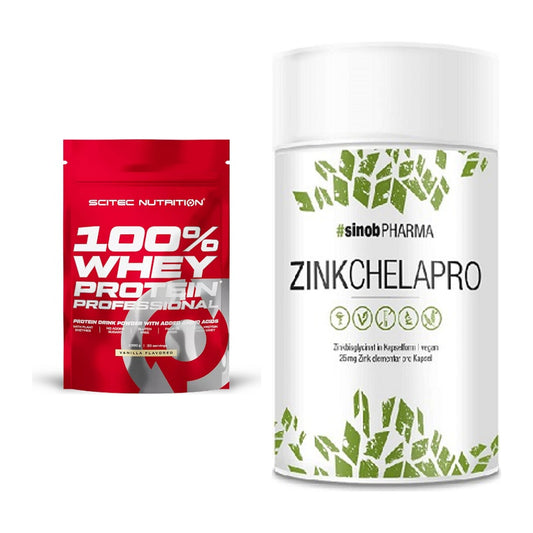 Basis-Set: Scitec 100% Whey Protein + Sinob Zink Chelapro – alle enthaltenen Artikel