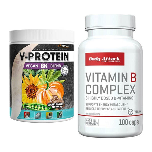 Basis-Set: ProFuel V-Protein Vegan 8K + Body Attack Vitamin – alle enthaltenen Artikel